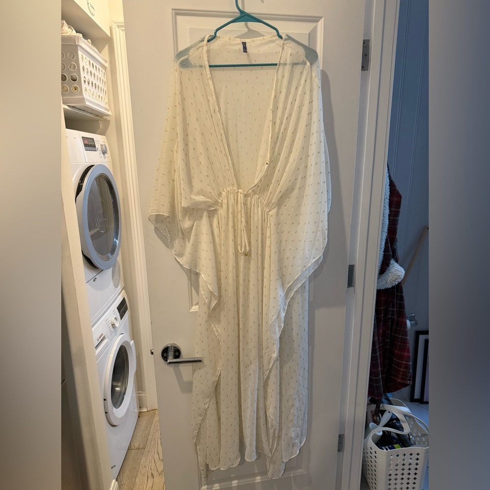 Sheer White Cover-Up Dress - Blue Man Brazilian Brand